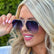 Emily Blue Aviator Sunglasses