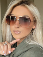 Bella Coffee Aviator Sunglasses