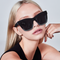Cosmo Black Square Sunglasses
